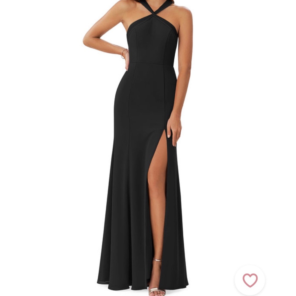 Azazie “Rue” Black Bridesmaids Dress Floor Length